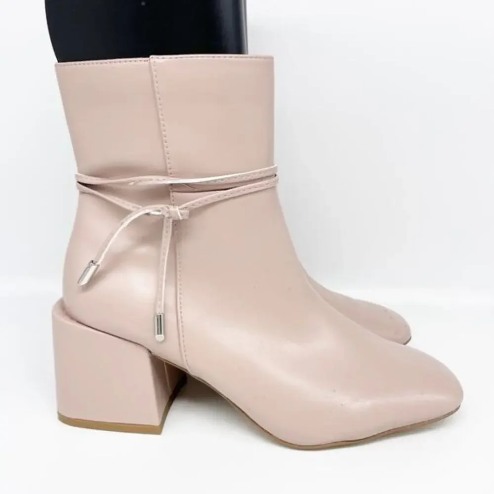 Journee Collection Women's‎ Beverley Block Heel Booties Light Pink Size 8